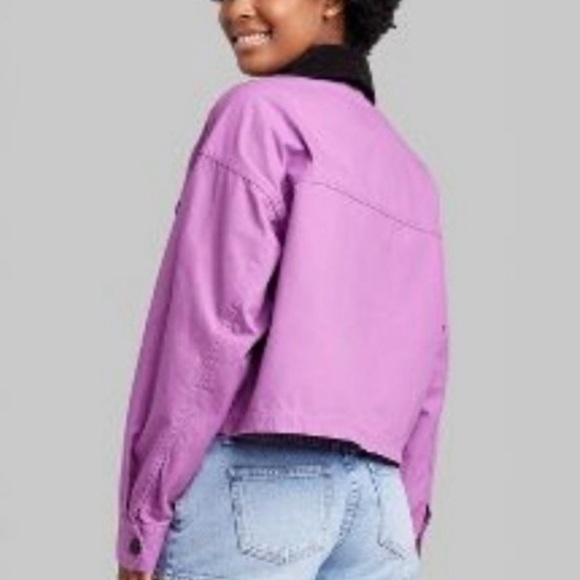Wild Fable Jacket - Purple with Black Collar NWT MSRP $35 - Picture 5 of 5